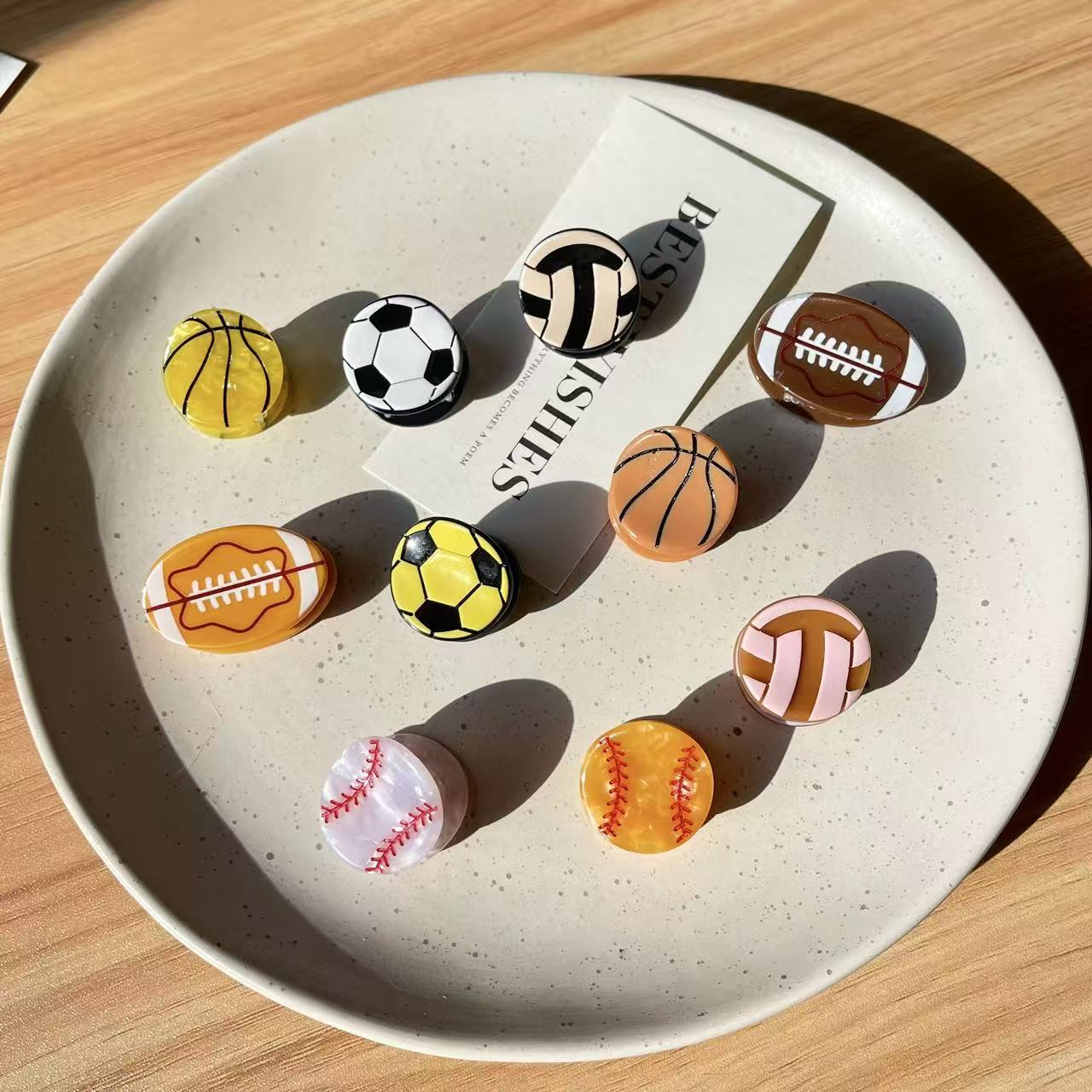 Women'S Volleyball Accessories - Cute Sport Ball Hair Clips for