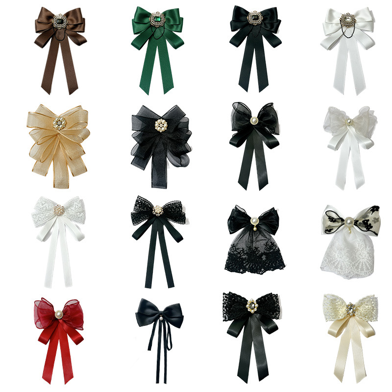 Women Accessories Bouquet - Korean Fabric Bow Tie Brooch Pins