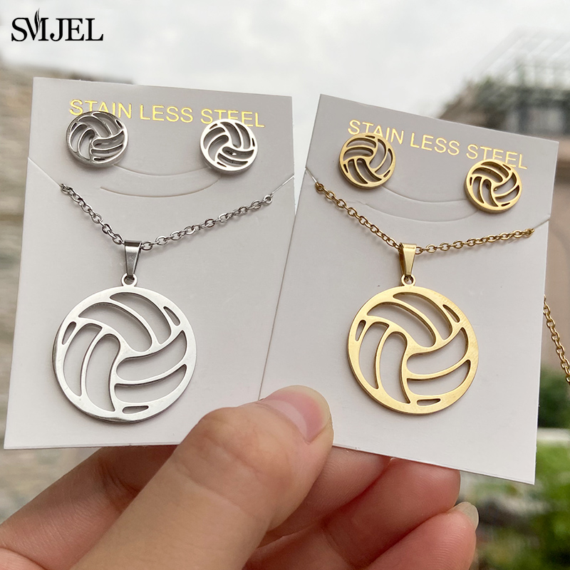 Women'S Volleyball Accessories - Stainless Steel Volleyball Jewelry Set for