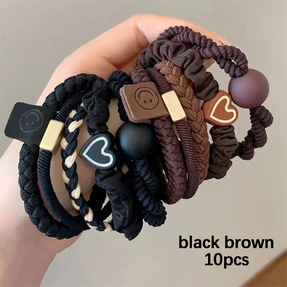 Women Accessories Combo - 10pcs Mixed Styles Hair Ties Highly