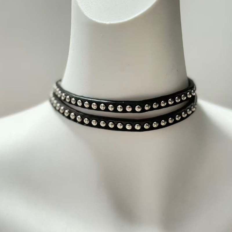 Punk Jewelry Rivet Choker Leat - Women'S Accessories In The 90S review and price