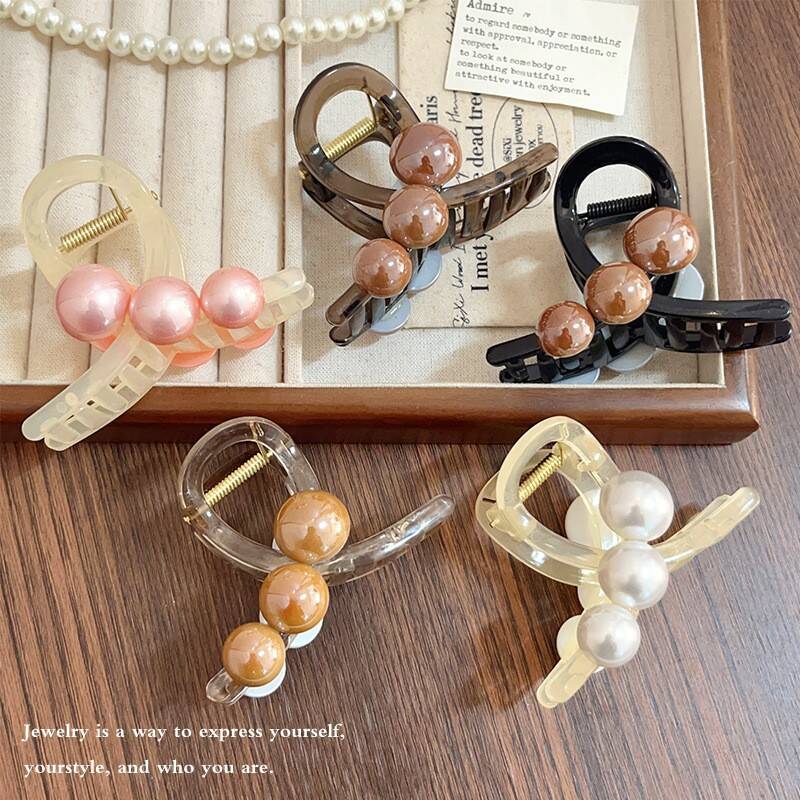 Korean Pearl Cross Hair Claws  - Pearl Hair Pin review and price