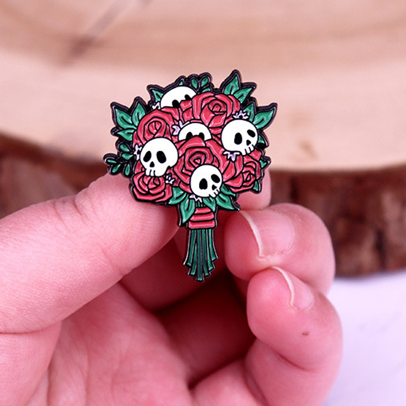 Flower Bouquet Skull Enamel Br - Women Accessories Bouquet review and price