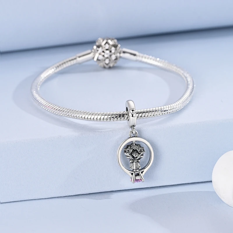925 Silver Charm Bead Rotatabl - Women Accessories Bouquet review and price