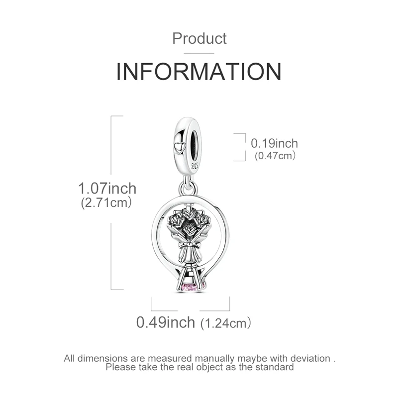 925 Silver Charm Bead Rotatabl - Women Accessories Bouquet review and price