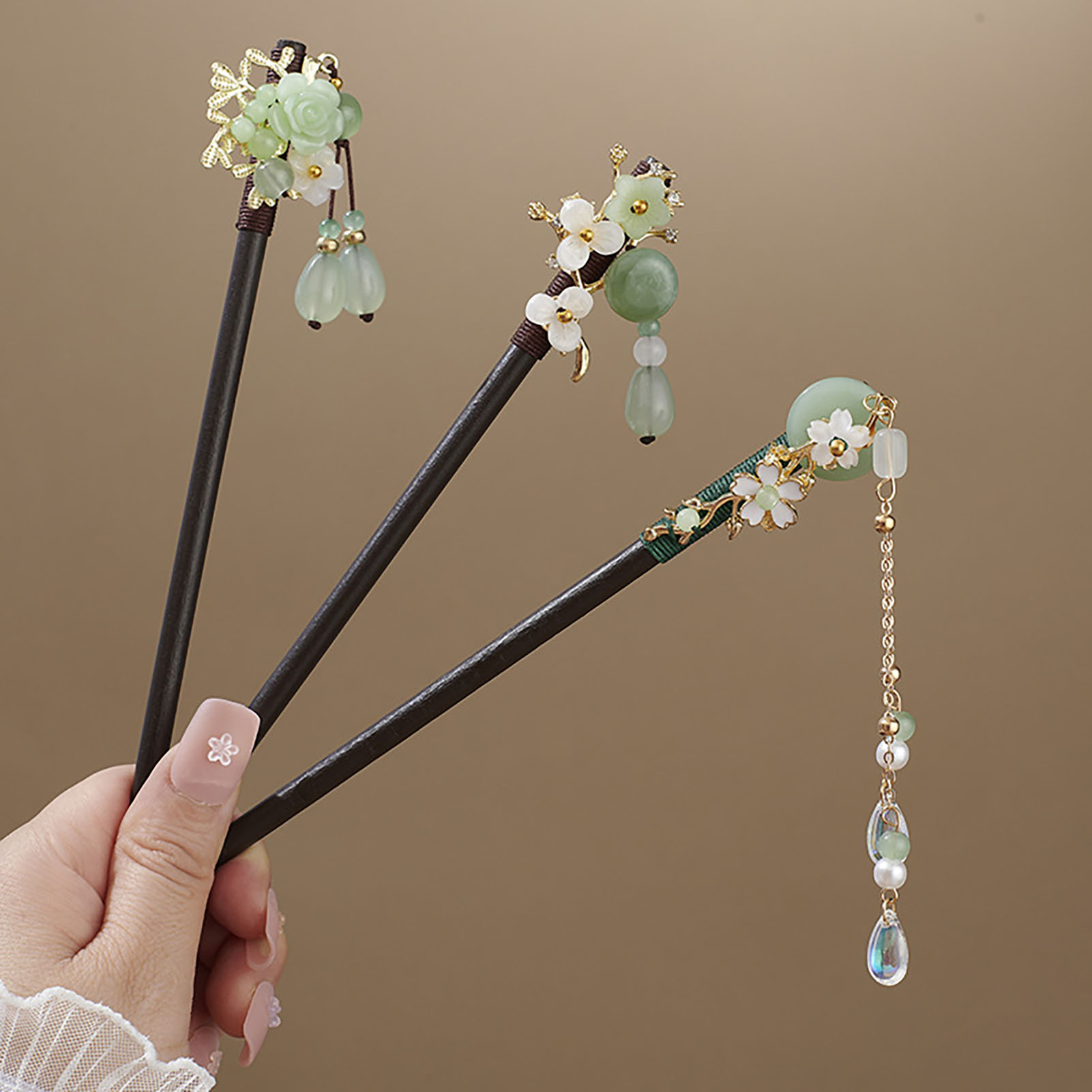 Chinese Style Flower Tassel Ha - Pearl Hair Pin review and price