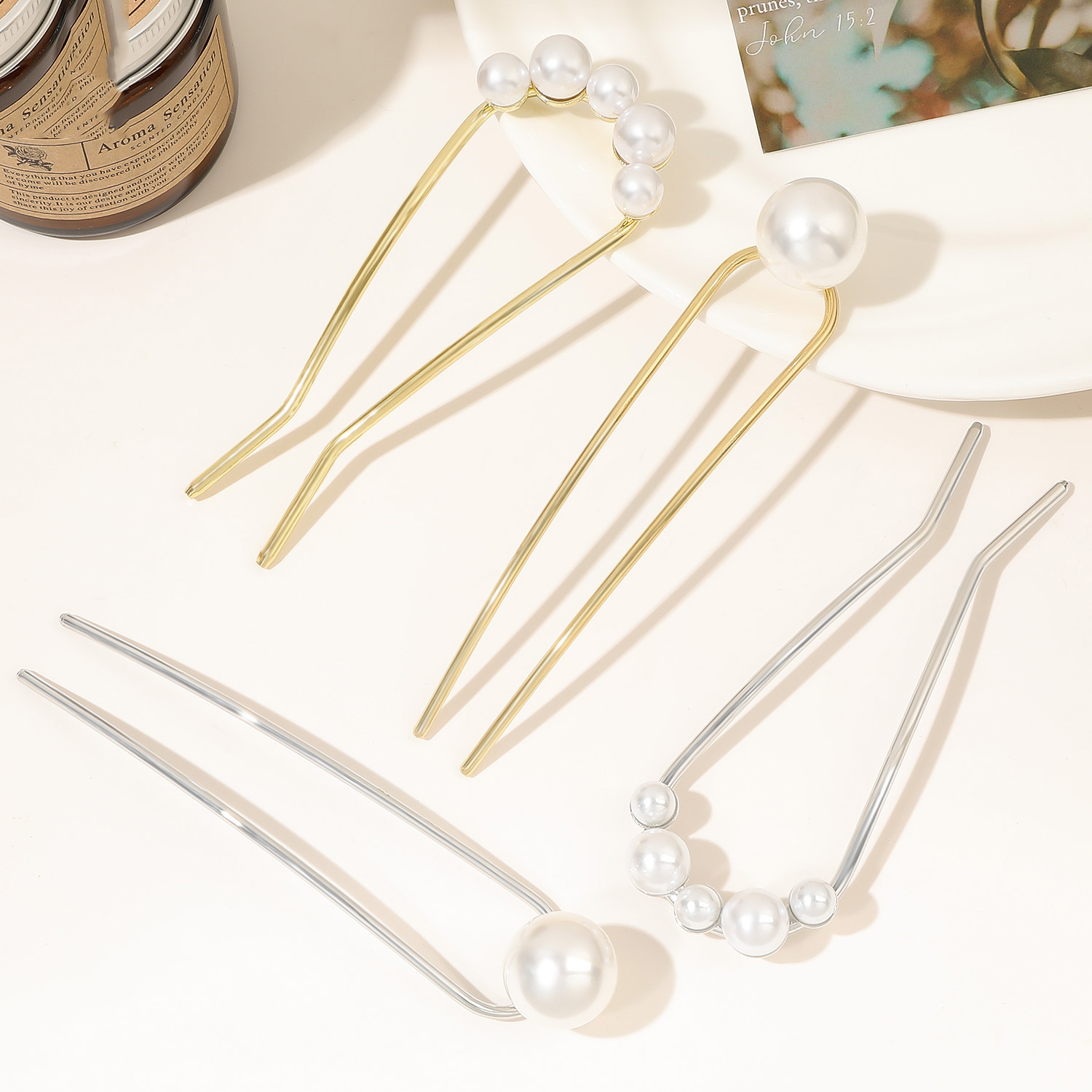 New Metal Vintage U Shape Hair - Pearl Hair Pin review and price