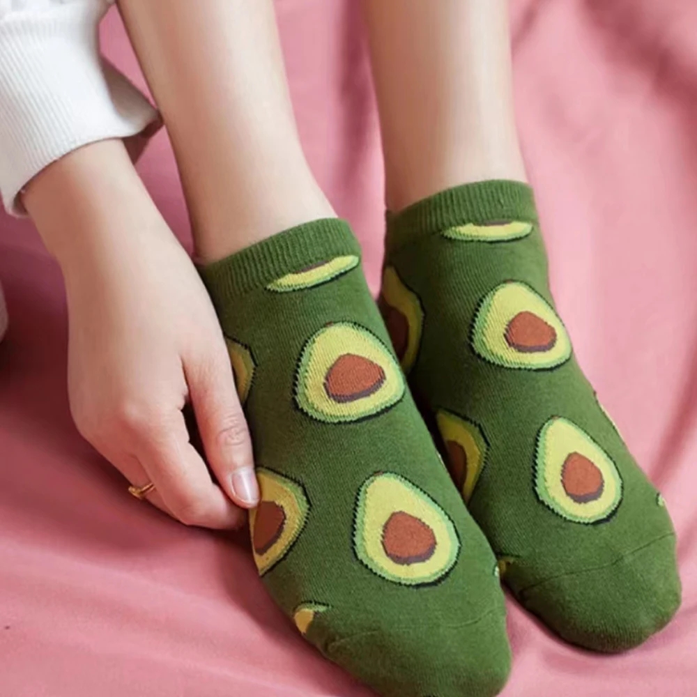 5 Pairs Cartoon Avocado Crew A - Women'S Ankle Accessories review and price