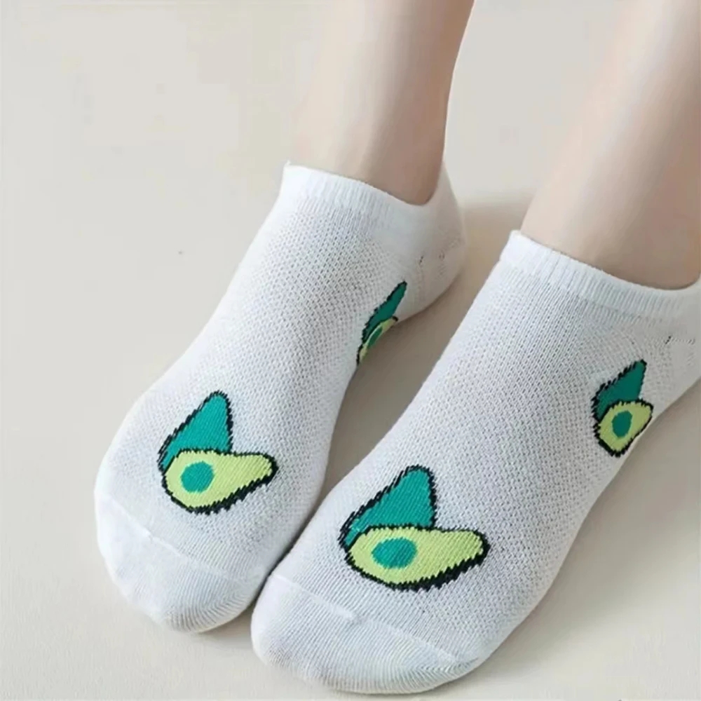 5 Pairs Cartoon Avocado Crew A - Women'S Ankle Accessories review and price