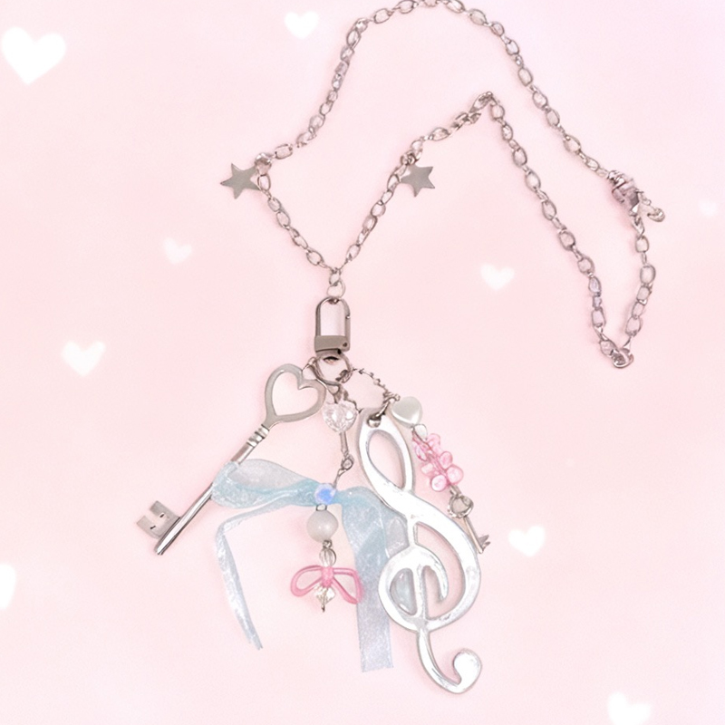 Y2K Jewelry Note Bear Bow Pend - Women'S Accessories In The 90S review and price