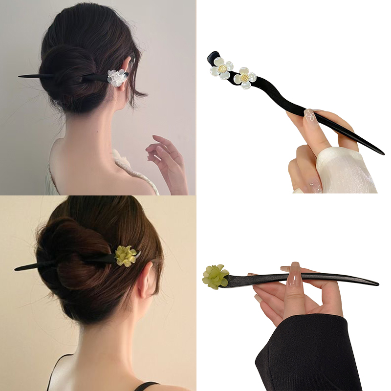 Vintage Chinese Style Wooden F - Pearl Hair Pin review and price