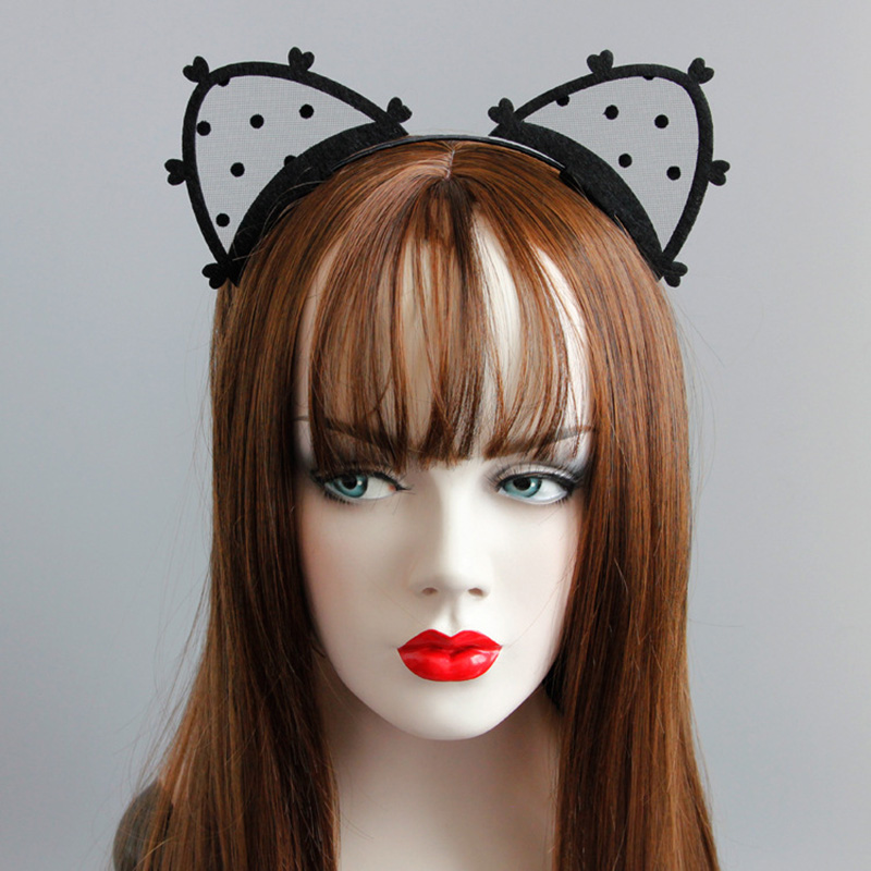 Black Lace Cat Ears Heart Pret - Women Jewelry Accessories For Black Dress review and price