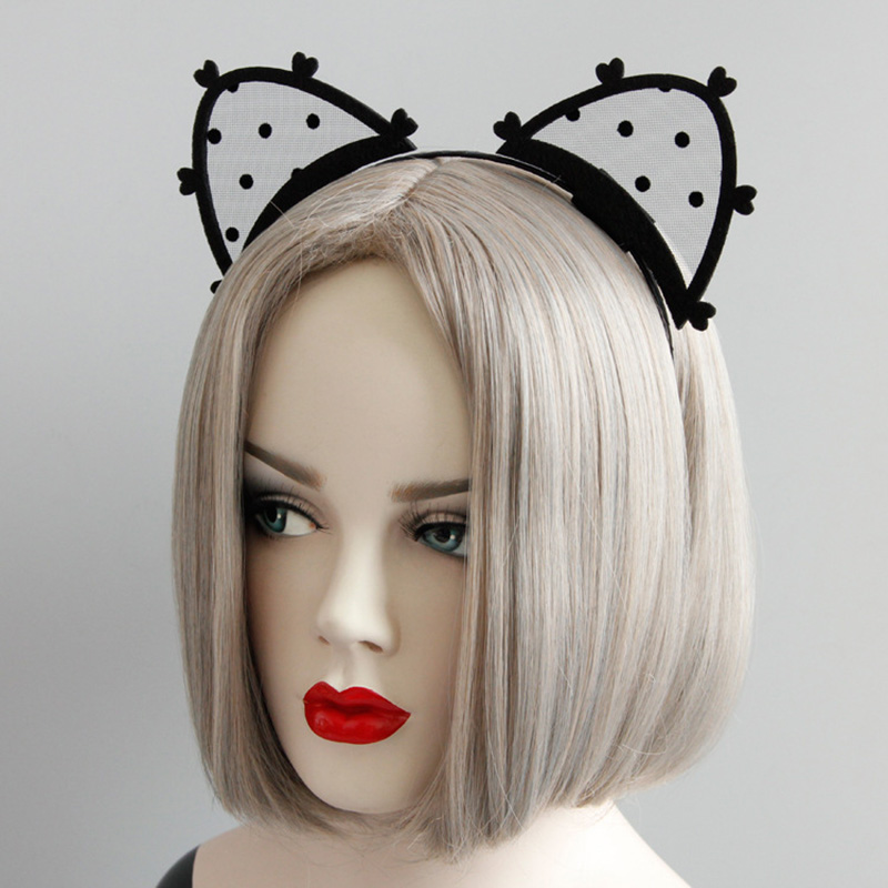 Black Lace Cat Ears Heart Pret - Women Jewelry Accessories For Black Dress review and price