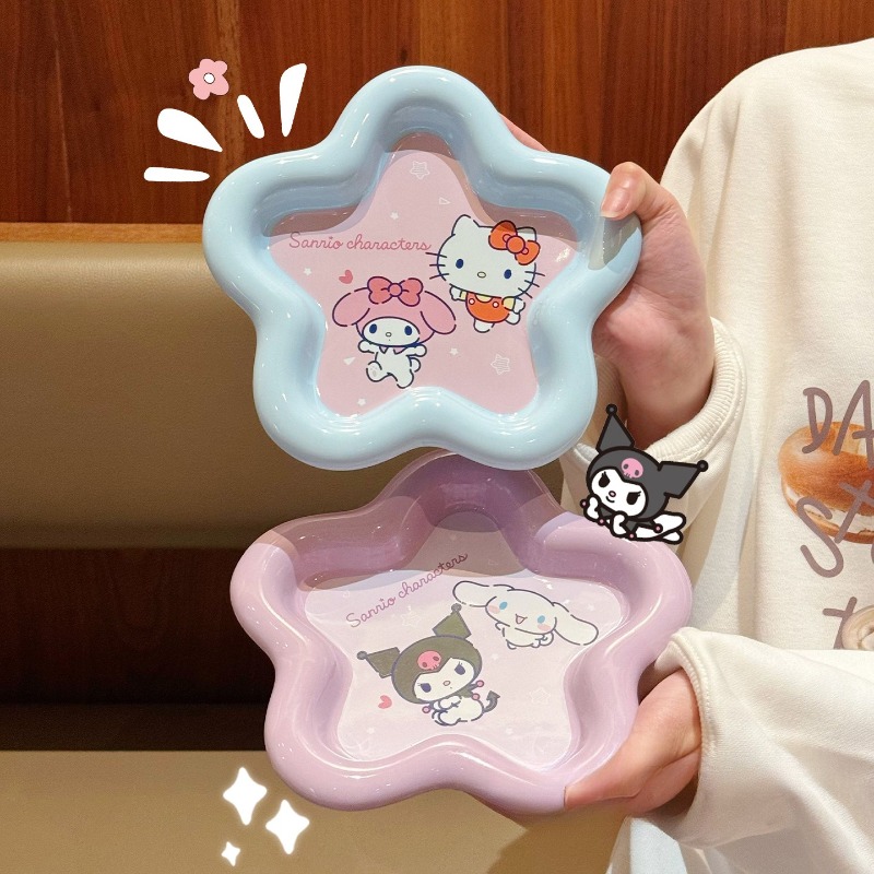 Cartoon Cat Print Ceramic Dinn - Women Accessories Combo review and price