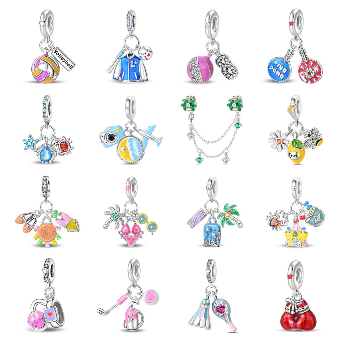 Original Charms Silver Plated  - Women'S Volleyball Accessories review and price