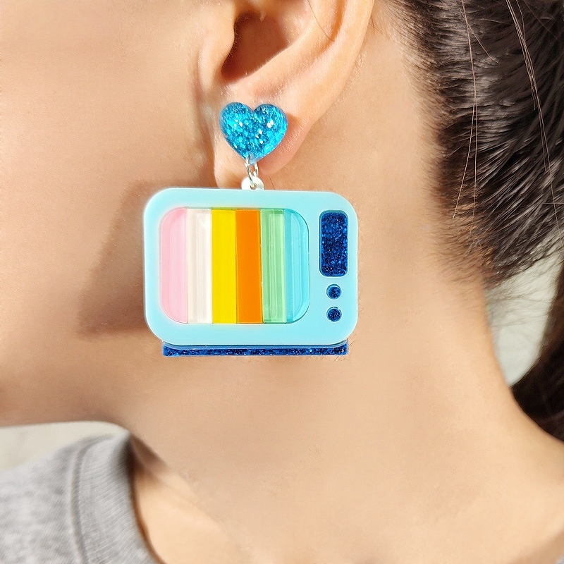 KUGUYS Acrylic 90s Television  - Women'S Accessories In The 90S review and price
