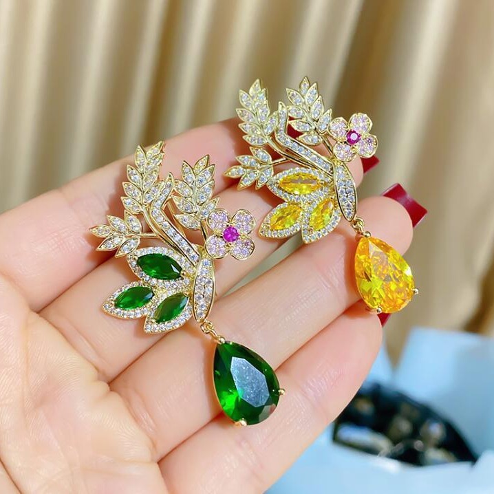 Fashion Green Yellow Leaves Fl - Women Accessories Bouquet review and price