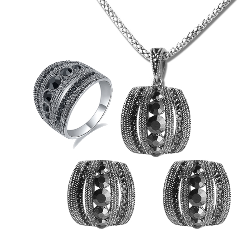 Size 6-10 Vintage Black Zircon - Women Jewelry Accessories For Black Dress review and price