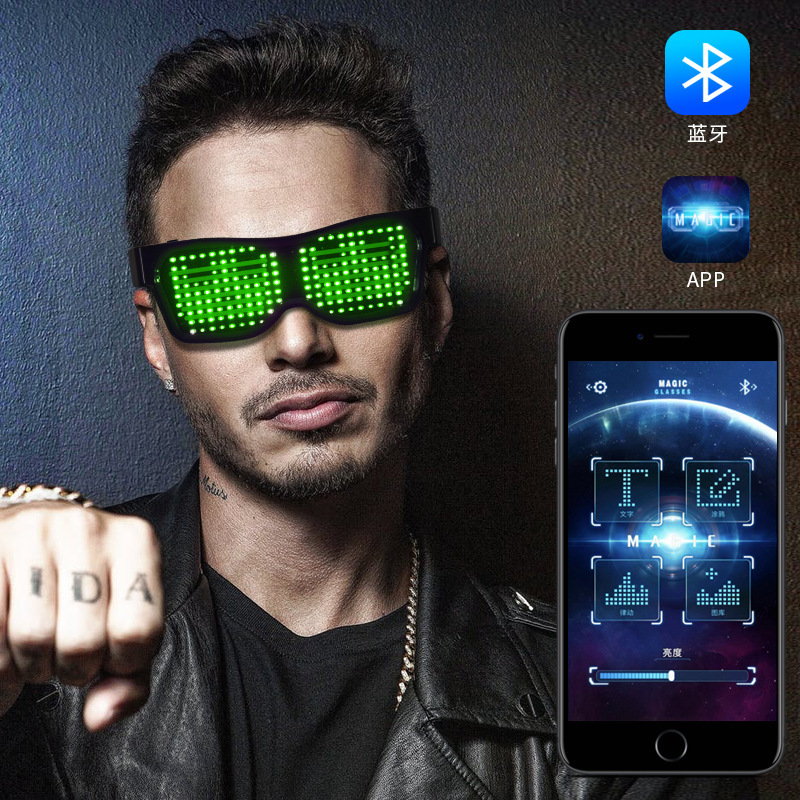 Adult LED Glasses Party Blueto - Women Accessories App review and price