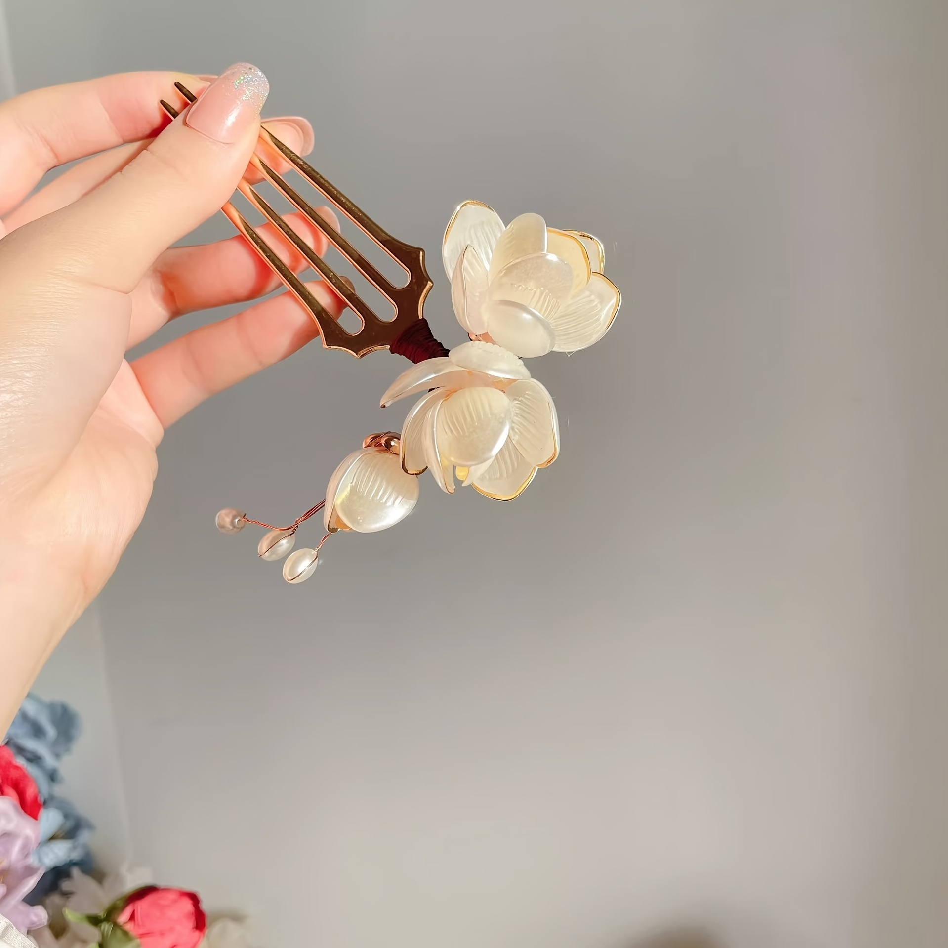 Chinese Style Shell Magnolia F - Women Accessories Wholesale review and price